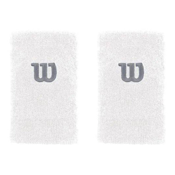 مچ بند ویلسون مدل EXTRA WIDE WRISTBAND WHITE 2PACK