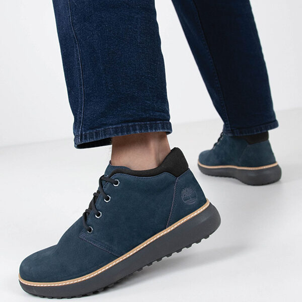 کفش نیم بوت تیمبرلند مدل Hudson Road Mid Lace-Up Chukka Boot for Men in Dark Blue