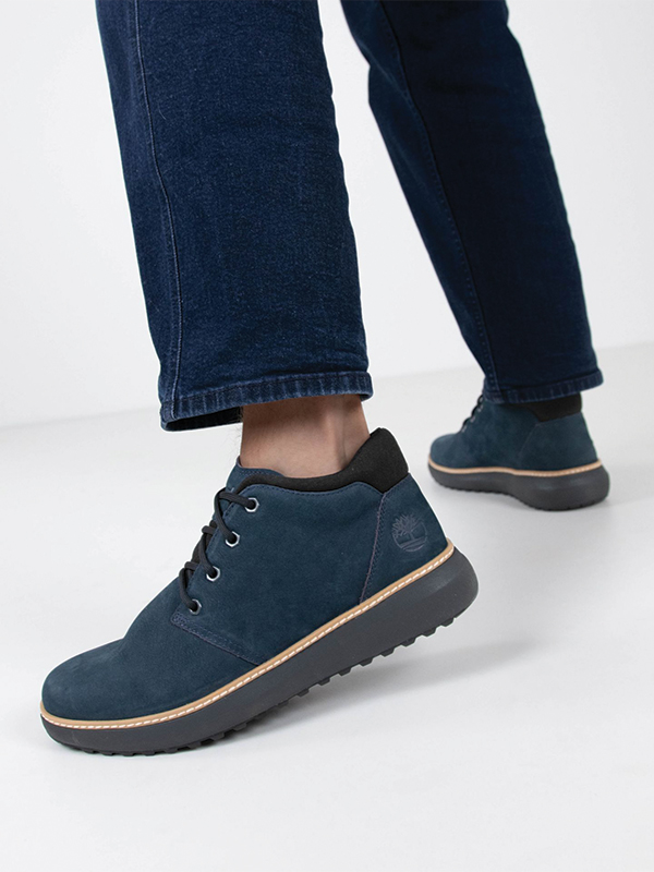 کفش نیم بوت تیمبرلند مدل Hudson Road Mid Lace-Up Chukka Boot for Men in Dark Blue