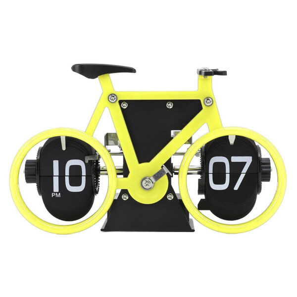 ساعت رومیزی Vintage Bike-Shaped Mechanical _ زرد