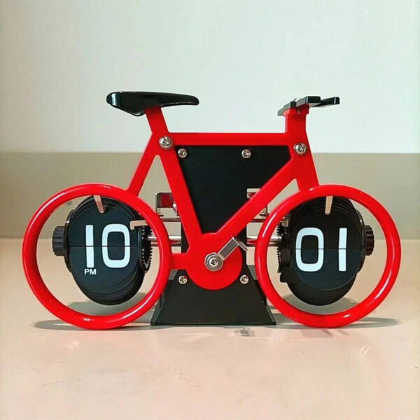 ساعت رومیزی Vintage Bike-Shaped Mechanical _ قرمز